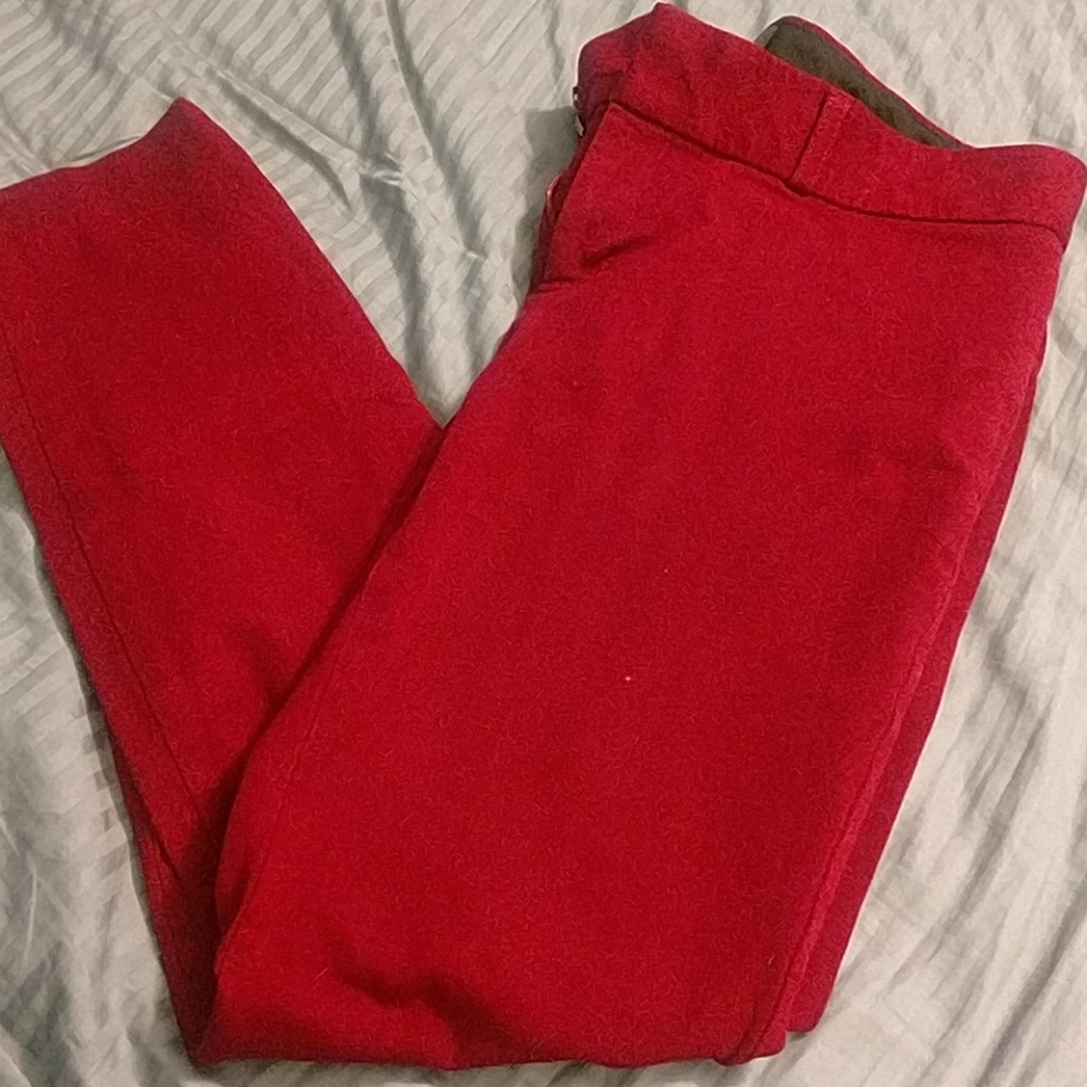 Red Sloan Fit Banana Republic Ankle Pants